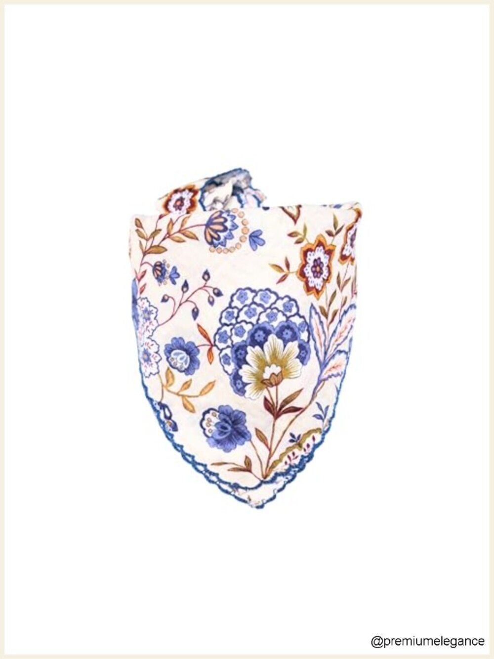 Cotton & Viscose (Bamboo) Floral Bandana Hair Scarf 21x21